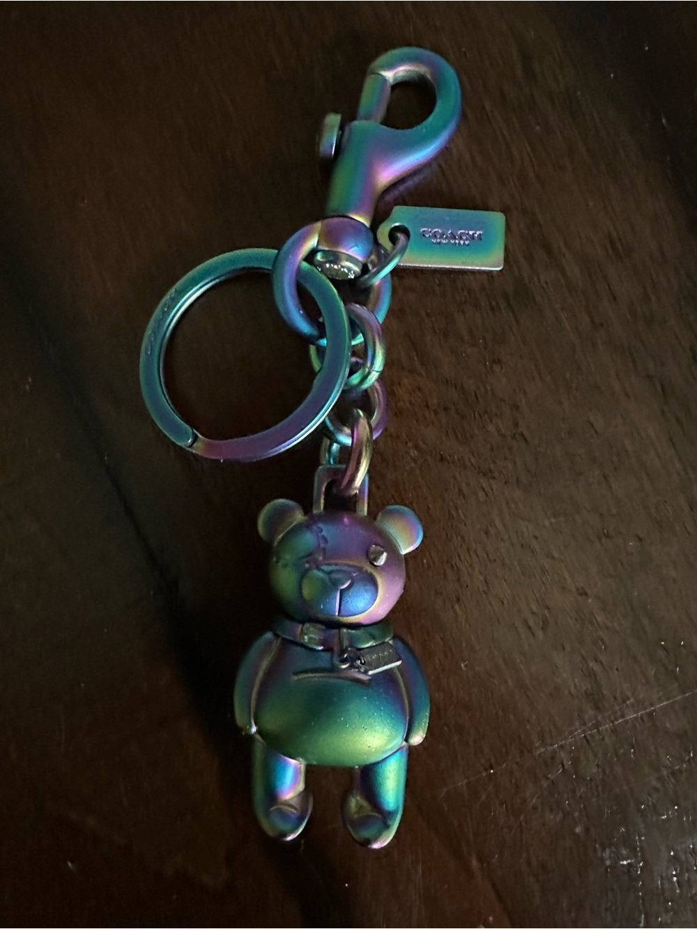 Coach Oil Slick 3D Bear Bag Charm